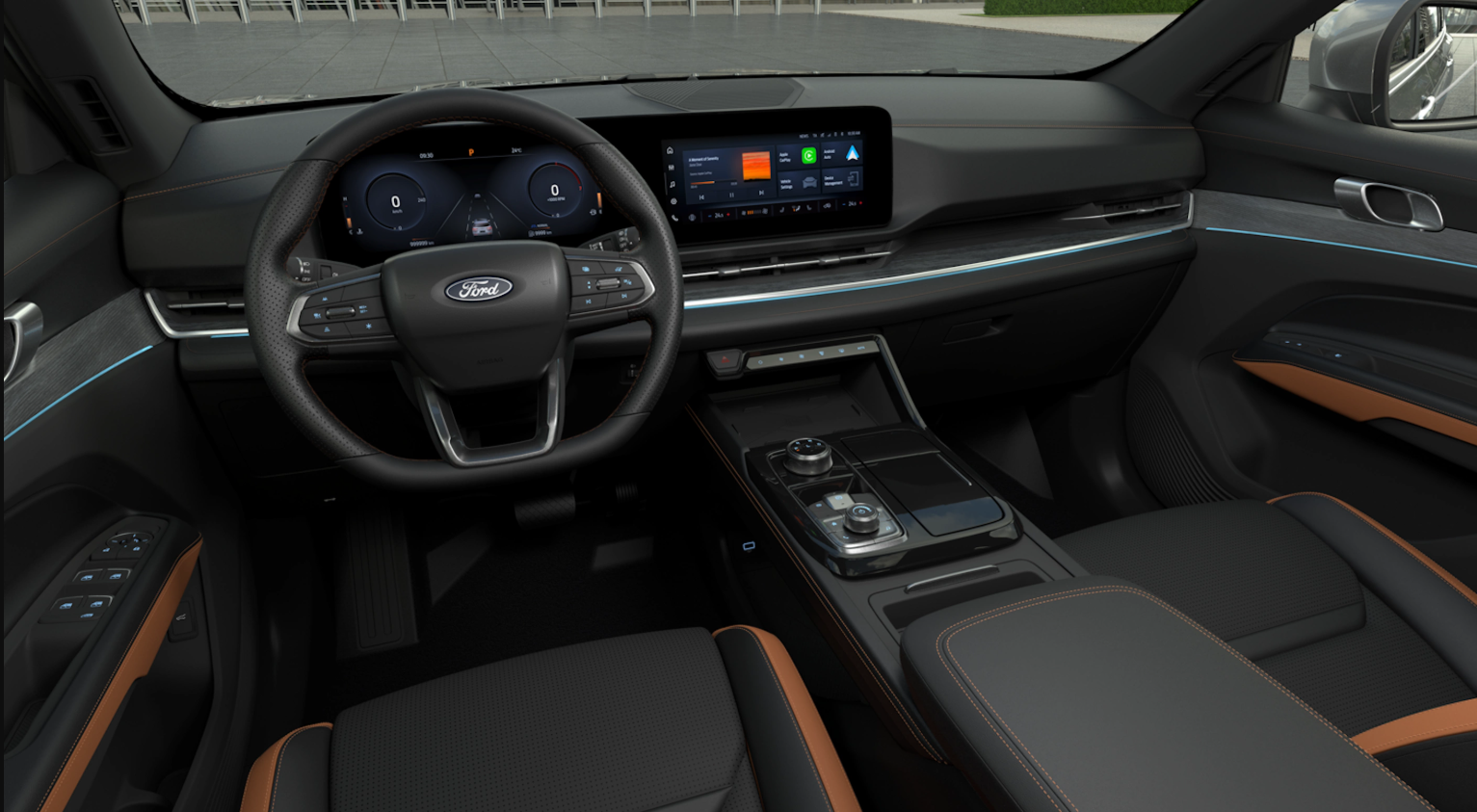 Nội thất Ford Territory 2025 – khoang lái hiện đại, màn hình trung tâm 12 inch