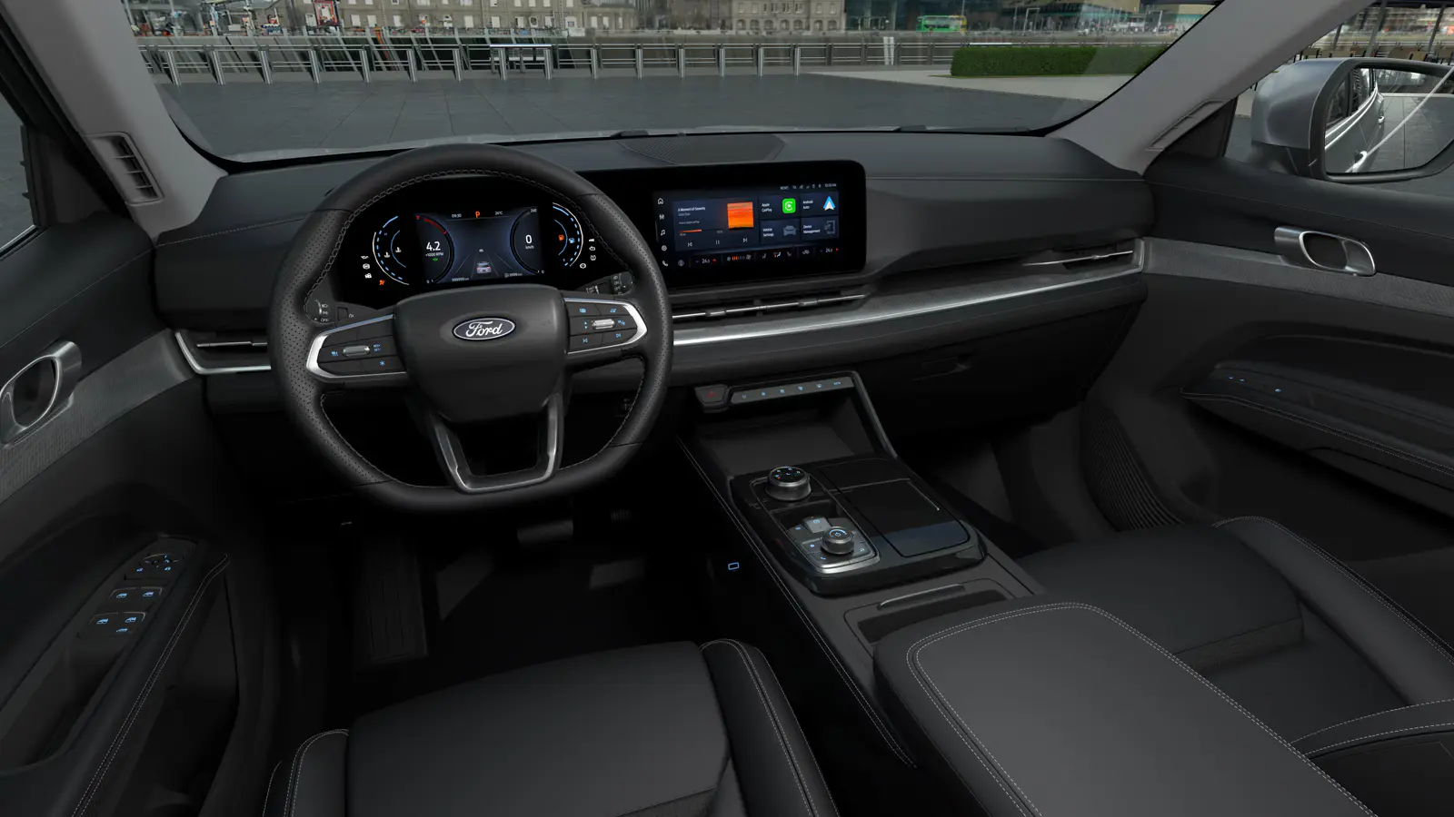 Toàn bộ táp lô Ford Territory Trend với màn hình kép 12,3 inch liền mạch